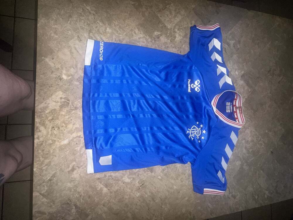 Glasgow Rangers FC 2019-2020 Hummel Home Football Shirt youth 10 adult xs